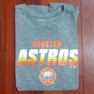 Houston Astros Vintage Tshirt 47 Brand Men's Large Vintage Orange and Grey